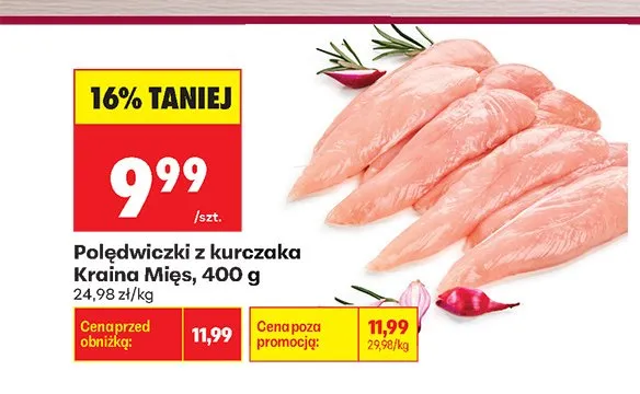 Polędwiczki z kurczaka Kraina Mięs promocja w Biedronka