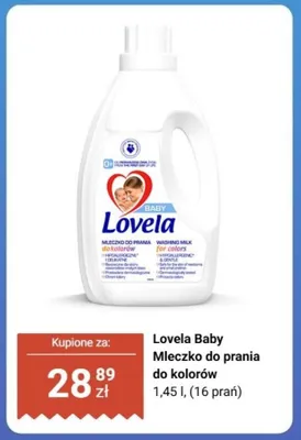 Mleczko do prania do kolorów Lovela Baby 16 prań promocja w Biedronka