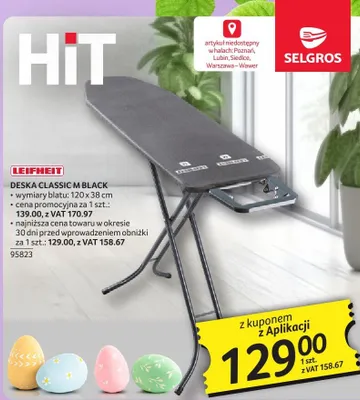 Deska classic m black Leifheit promocja w Selgros
