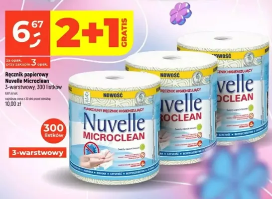 Ręcznik papierowy Nuvelle Microclean 3-warstwowy 300 listków promocja w Dealz