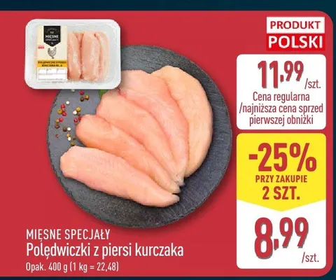 Polędwiczki z piersi kurczaka promocja w Aldi