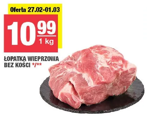 Łopatka wieprzowa bez kości promocja w SPAR