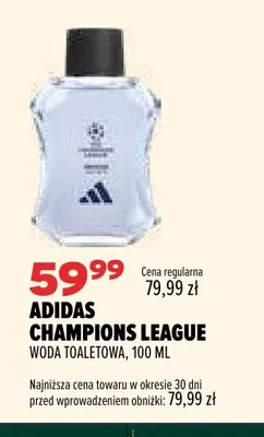 Woda toaletowa Adidas Champions League promocja w Drogerie Natura