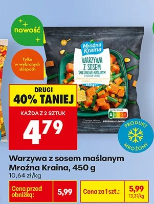 Warzywa z sosem maślanym promocja w Biedronka