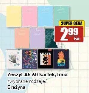 Zeszyt A5 60 kartek linia Grażyna promocja w API Market