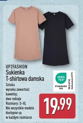 Sukienka T-shirtowa damska Up2Fashion promocja w Aldi