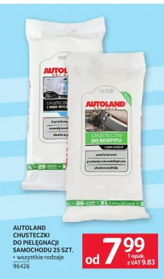 Chusteczki do pielęgnacji samochodu Autoland 25-pak promocja w Selgros