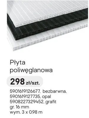 Płyta poliwęglanowa promocja w Castorama