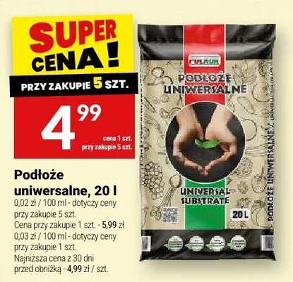 Podłoże uniwersalne 20l promocja w Twój Market