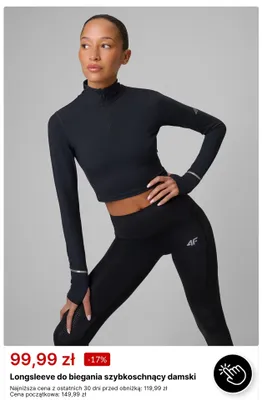Longsleeve do biegania szybkoschnący damski 4F promocja w 4F