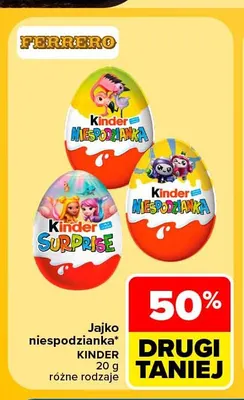 Jajko niespodzianka Kinder promocja w Carrefour