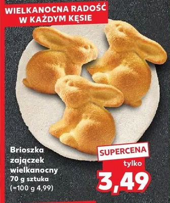 Brioszka zajączek wielkanocny promocja w Kaufland