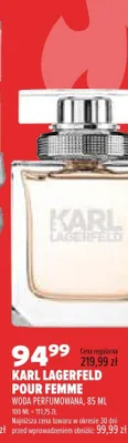 Woda perfumowana Karl Lagerfeld Pour Femme promocja w Drogerie Natura