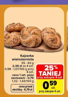 Kajzerka wieloziarnista promocja w Carrefour