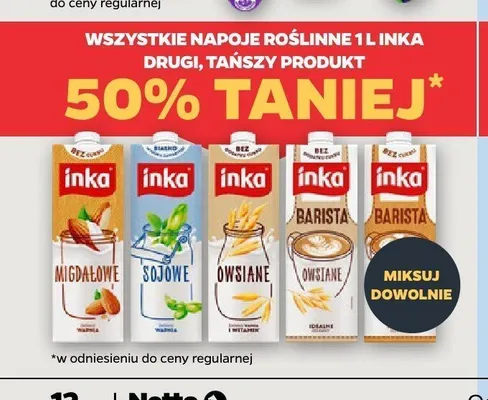 Napój roślinny sojowe Inka promocja w Netto