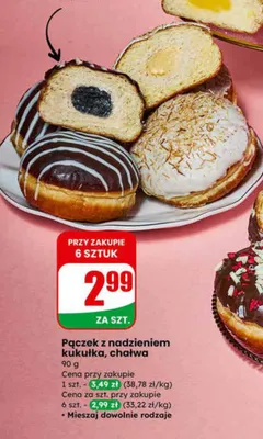 Pączek z nadzieniem kukułka, chałwa promocja w Dino