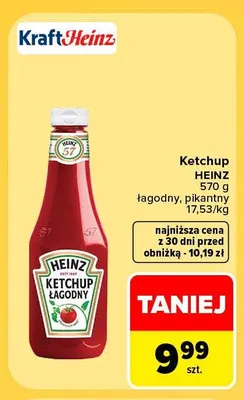 Ketchup łagodny Heinz promocja w Carrefour