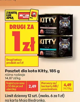 Pasztet dla kota Kitty promocja w Biedronka