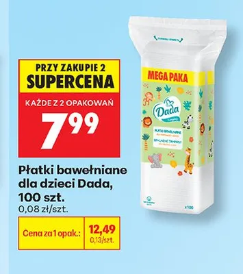 Płatki bawełniane dla dzieci Dada promocja w Biedronka