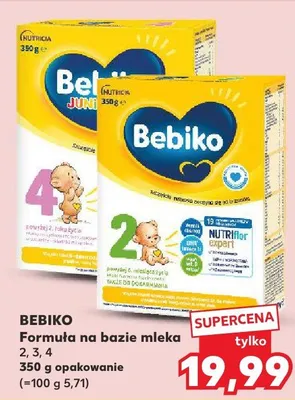 Formuła na bazie mleka 2, 3, 4 promocja w Kaufland