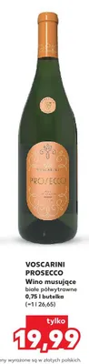 Wino musujące białe półwytrawne Voscarini Prosecco promocja w Kaufland