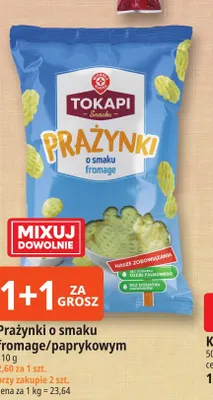 Prażynki o smaku fromage Tokapi promocja w Leclerc