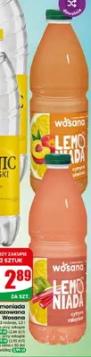 Lemoniada niegazowana Wosana cytryna rabarbar promocja w Dino