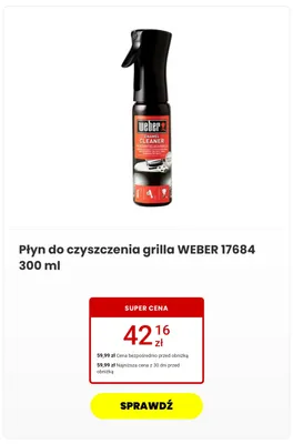 Płyn do czyszczenia grilla Weber 17684 promocja w Media Expert