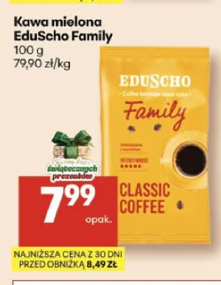 Kawa mielona EduScho Family promocja w Delikatesy Centrum