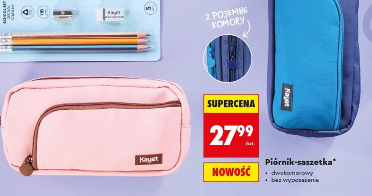 Piórnik-saszetka Kayet promocja w Biedronka