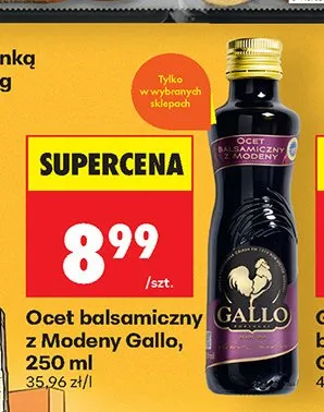 Ocet balsamiczny z Modeny Gallo promocja w Biedronka