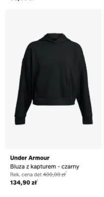 Bluza z kapturem Under Armour czarna promocja w Lounge by Zalando