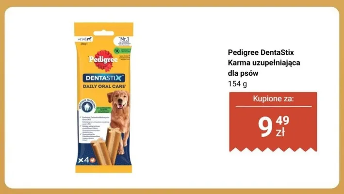 Karma uzupełniająca dla psów Pedigree DentaStix Daily Oral Care promocja w Biedronka