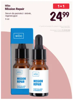 Serum do paznokci i skórek regenerujące Wibo Mission Repair promocja w Rossmann