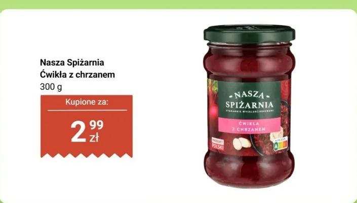 Ćwikła z chrzanem promocja w Biedronka