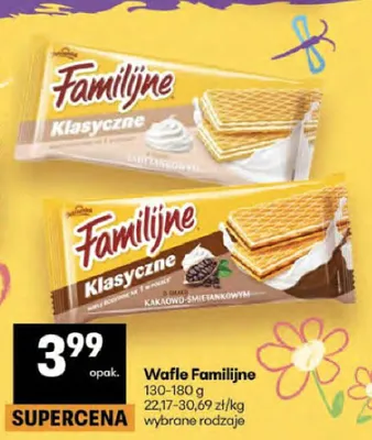 Wafle Familijne Klasyczne śmietankowe promocja w Delikatesy Centrum