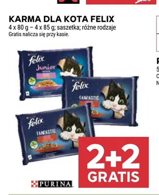 Karma dla kota Felix 4-pak promocja w Stokrotka