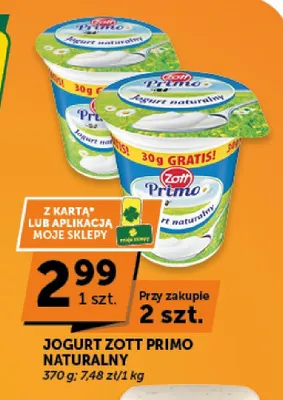 Jogurt naturalny Zott Primo promocja w ABC