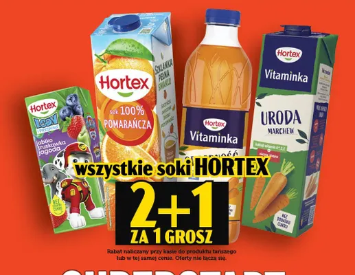 Sok Leon jabłko truskawka jagoda Hortex promocja w TOPAZ