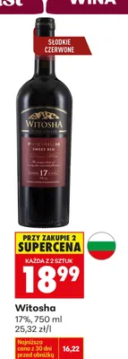 Wino czerwone słodkie promocja w Biedronka