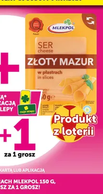 Ser Złoty Mazur w plastrach Mlekpol promocja w ABC