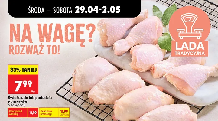 Świeże udo z kurczaka promocja w Biedronka