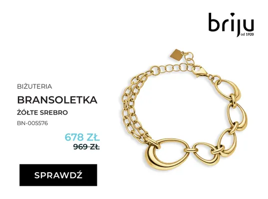 Bransoletka Briju żółte srebro BN-005576 promocja w Briju