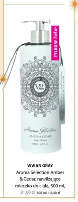 Mleczko do ciała nawilżające Vivian Gray Aroma Selection Amber & Cedar promocja w Hebe