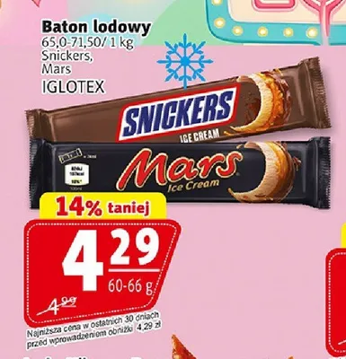 Baton lodowy Snickers promocja w Prim Market