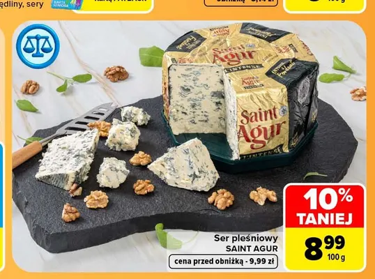 Ser pleśniowy Saint Agur promocja w Carrefour Market