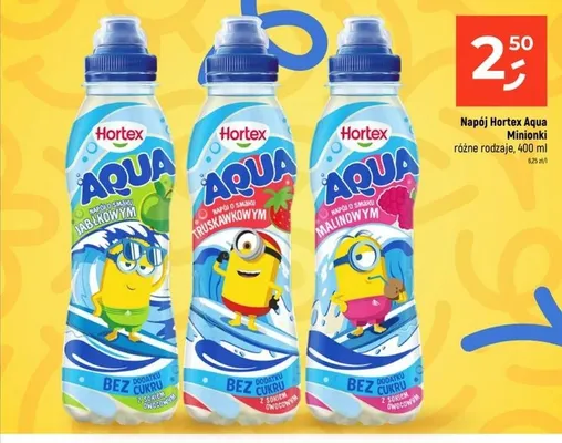 Napój Hortex Aqua Minionki o smaku truskawkowym promocja w Dealz