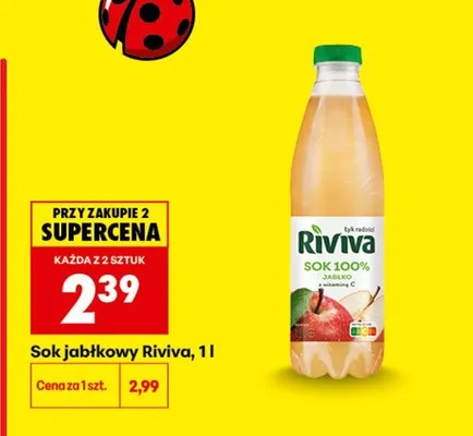 Sok jabłkowy Riviva promocja w Biedronka