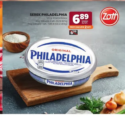 Serek Philadelphia śmietankowy promocja w Stokrotka