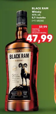 Whisky Black Ram 40% alk. promocja w Kaufland